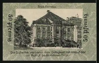 Notgeld Liegnitz, 50 Pfennig, Altes Rathaus