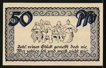 Notgeld Stolzenau 1921, 50 Pfennig, Altes Schloss