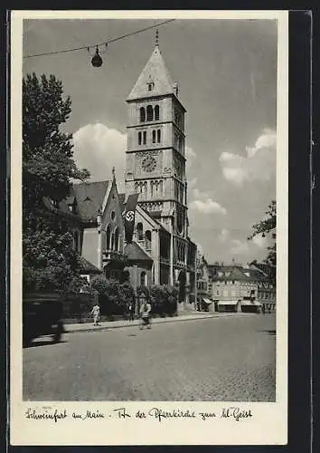 AK Schweinfurt am Main, An der Pfarrkirche zum heiligen Geist