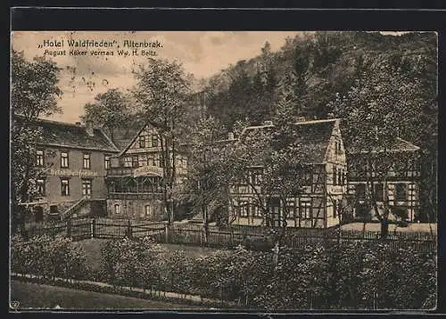 AK Altenbrak, Hotel Waldfrieden von August Küker