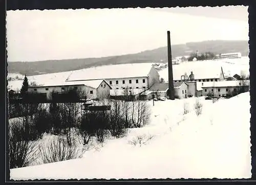 Foto-AK Lam, Ortspartie im Schnee 1966