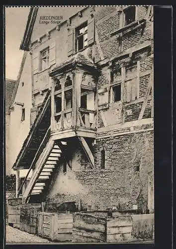 AK Riedlingen / Württ., Lange Stiege, Fachwerkhaus