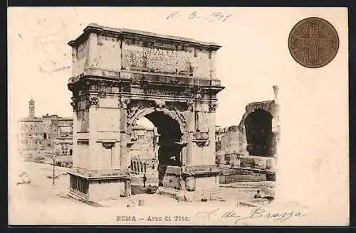 AK Rom, Foro Romano, Blick zum Arco di Tito