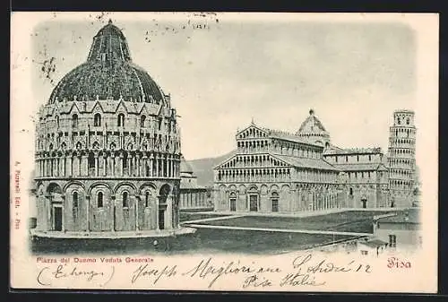 AK Pisa, Piazza del Duomo Veduta Generale