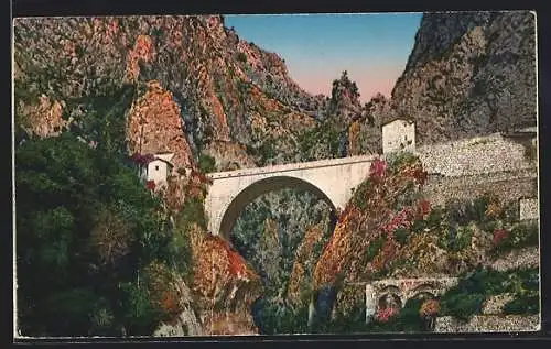 AK Grimaldi Ventimiglia, Ponte San Luigie, Frontiera Italiana