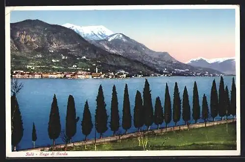 AK Salò /Lago di Garda, Ortspanorama vom Wasser