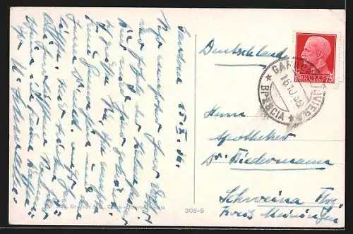 AK Salò /Lago di Garda, Ortspanorama vom Wasser