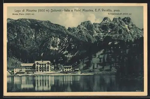 AK Misurina, Dolomiti-Italia e Hotel Misurina E. F. Vecellio