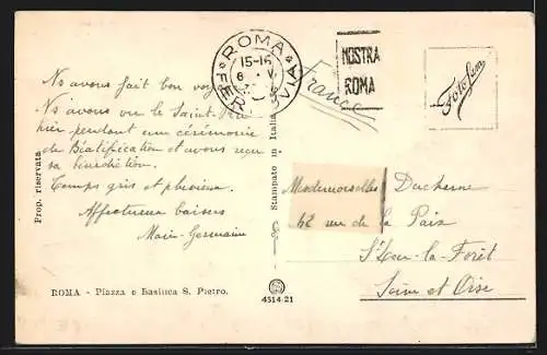 AK Roma, Piazza e Basilica S. Pietro