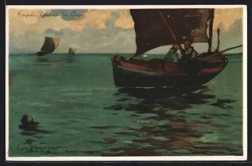 Künstler-AK Napoli, Rittorno da Capri