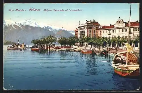 AK Pallanza, Lago Maggiore, Palazzo Comunale ed imbarcadero