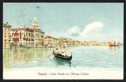 AK Venezia, Canal Grande con l`Albergo d`Italia