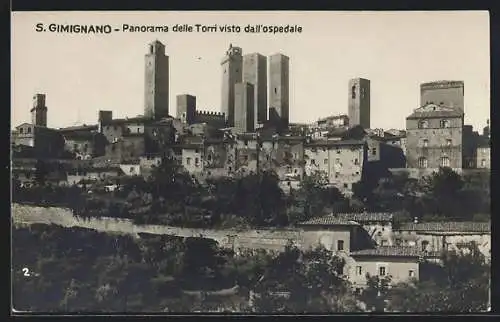 AK S. Gimignano, Panorama delle Torri visto dall`ospedale