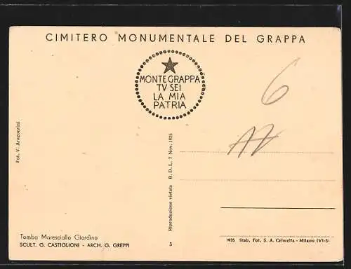 AK Pieve del Grappa, Monte Grappa, Cimitero Monumentale