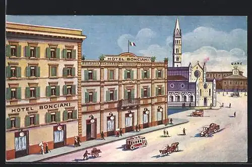 AK Firenze, Hotel Bonciani, Stazione, Chiesa