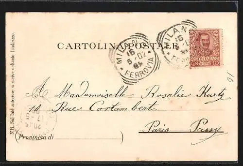 Lithographie Milano, Colonne di S. Lorenzo, il Duomo