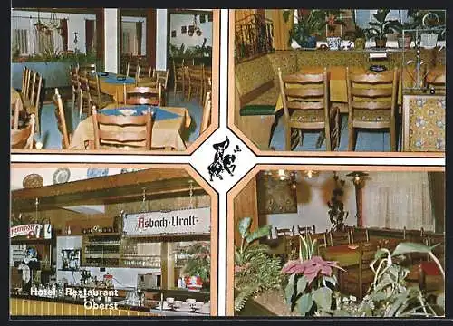 AK Waldsee / Pfalz, Hotel Oberst, Innenansichten, Ausschank