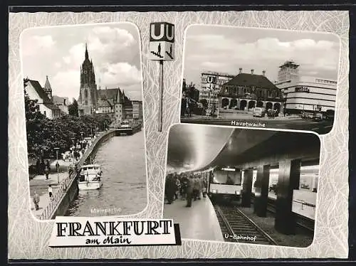 AK Frankfurt a. M., Mainpartie, Hauptwache, U-Bahnhof