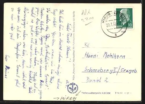 AK Mirow / Meckl., Partien im Stadtpark, Breitscheidtstrasse, Bahnhof