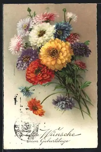 AK Chrysanthemen im Bund