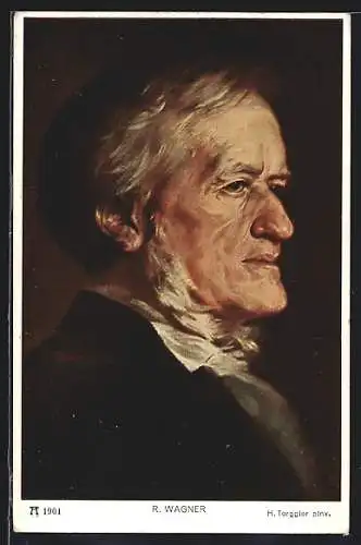 AK Portrait R. Wagner mit Bart
