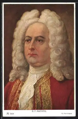 Künstler-AK G. F. Haendel im Portrait
