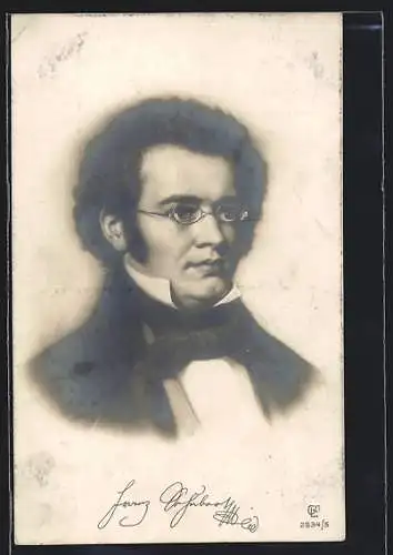 AK Portrait des Komponisten Franz Schubert