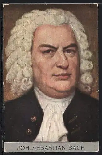 AK Johann Sebastian Bach, Porträt
