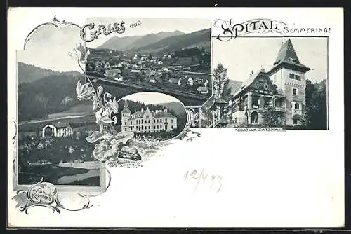 AK Spital /Semmering, Villa Kronberg, Villa Zatzka, Gesamtansicht
