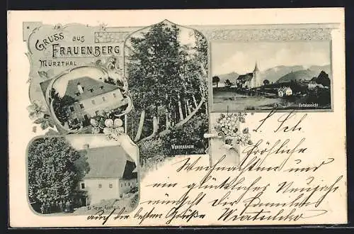 AK Frauenberg, Totalansicht und Blick auf den Wunderbaum und das Gasthaus