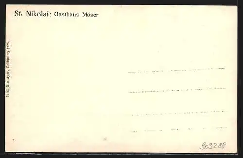 AK St. Nikolai, Gasthaus Moser mit Kapellchen