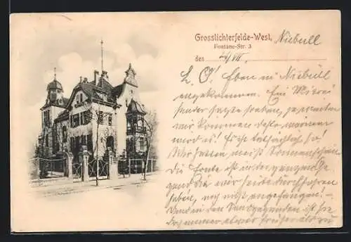 AK Berlin-Lichterfelde, Grosslichterfelde-West, Haus in der Fontane-Strasse 3