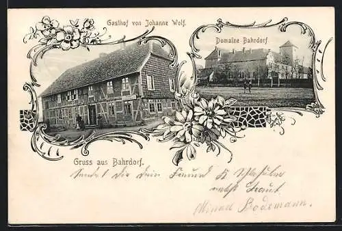 AK Bahrdorf / Helmstedt, Gasthof von Johannes Wolf, Domaine Bahrdorf
