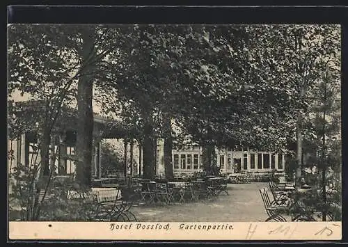 AK Vossloch, Hotel Vossloch, Gartenpartie