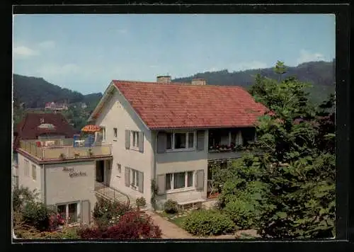 AK Badenweiler / Schwarzwald, Hotel-Pension Götschin, Glasbachweg 3