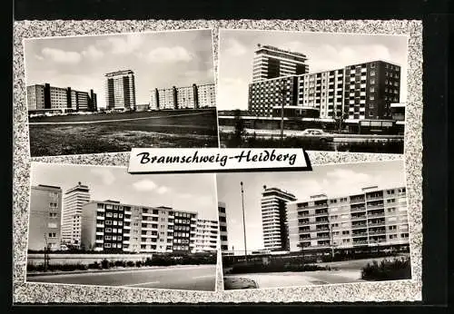 AK Braunschweig-Heidberg, Strassenpartie mit Neubauten