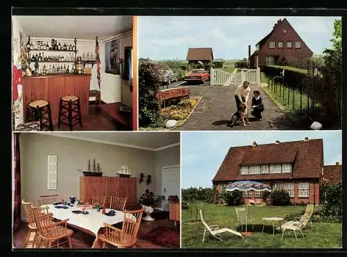 AK Kronprinzenkoog-Süd /Holst., Gasthaus am Deich bei Familie Schwemmer, Innenansichten