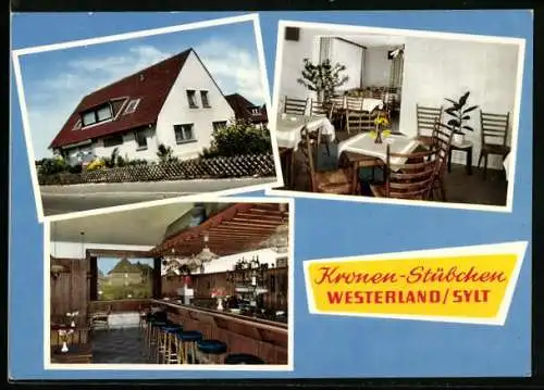 AK Westerland / Sylt, Gaststätte Kronen-Stübchen, Lorens-de-Hahn-Strasse 23