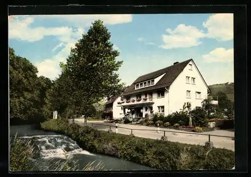 AK Oberharmersbach / Schwarzwald, Hotel-Pension Haus Bilharz, Talstrasse 136b
