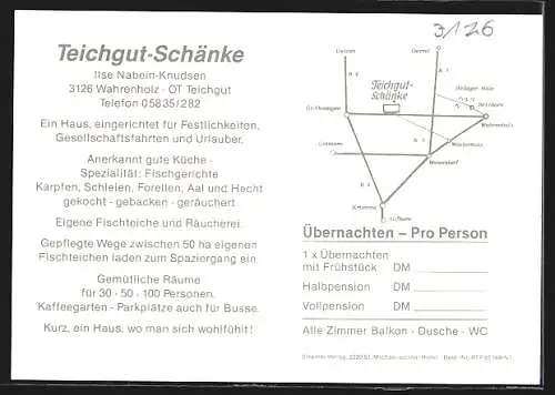 AK Wahrenholz, Gaststätte Teichgut-Schänke