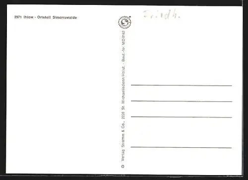 AK Ihlow-Simonswolde, Windmühle, Kirche mit Friedhof, Schwimmbad