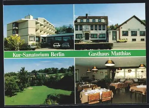 AK Bad Nenndorf, Kur-Sanatorium Berlin und Gasthaus Matthias, Hauptstrasse 35