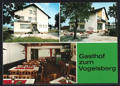 AK Krausenbechhofen, Gasthof zum Vogelsberg, Innenansicht, Garten