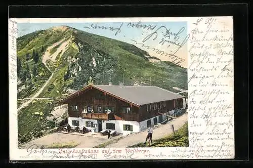 AK Unterkunftshaus, Berghütte auf dem Wallberge