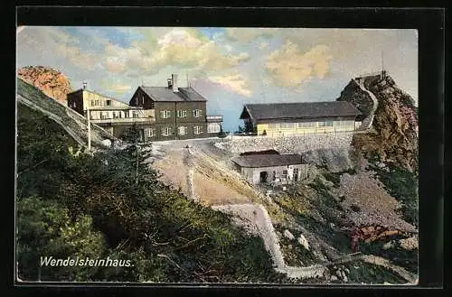 AK Wendelsteinhaus am Hang, Berghütte