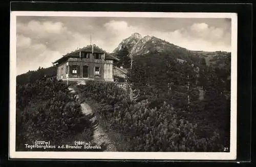 AK Tegelberghaus, Berghütte a. d. Brander Schrofen