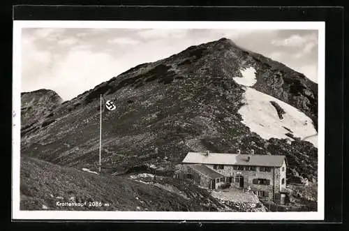 AK Krottenkopf, Berghütte mit Panorama, 