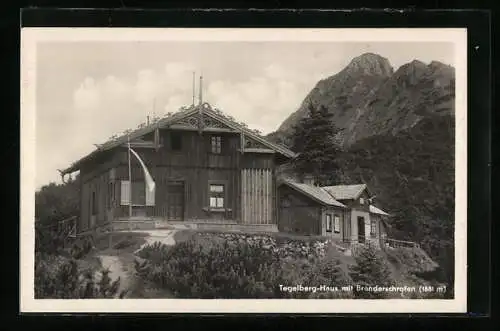 AK Tegelberghaus, Ansicht mit Branderschrofen