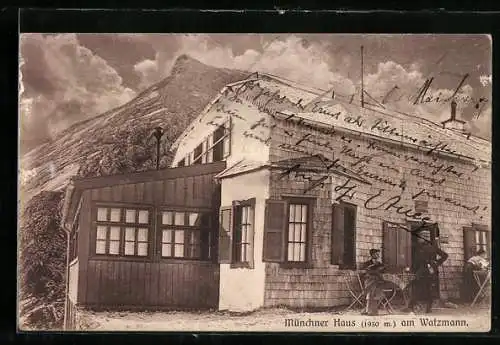 AK Watzmannhaus, Gäste in der Restauration