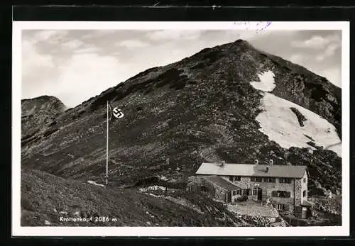 AK Krottenkopf, Berghütte mit Panorama, 